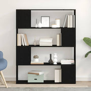 Tv-meubelset zwart eiken 100x24x124 cm wandmontage