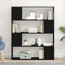 Tv-meubelset Zwart Eiken 100 x 24 x 124,5 cm Bewerkt hout