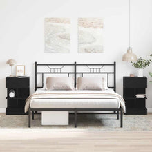 Nachtkastje 2 pcs Zwart Eiken 40 x 35 x 65 cm Bewerkt hout