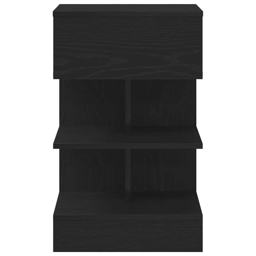 Nachtkastje 2 pcs Zwart Eiken 40 x 35 x 65 cm Bewerkt hout