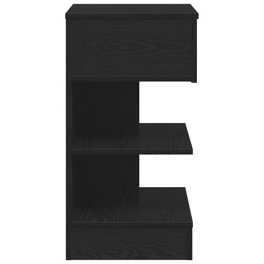 Nachtkastje 2 pcs Zwart Eiken 40 x 35 x 65 cm Bewerkt hout