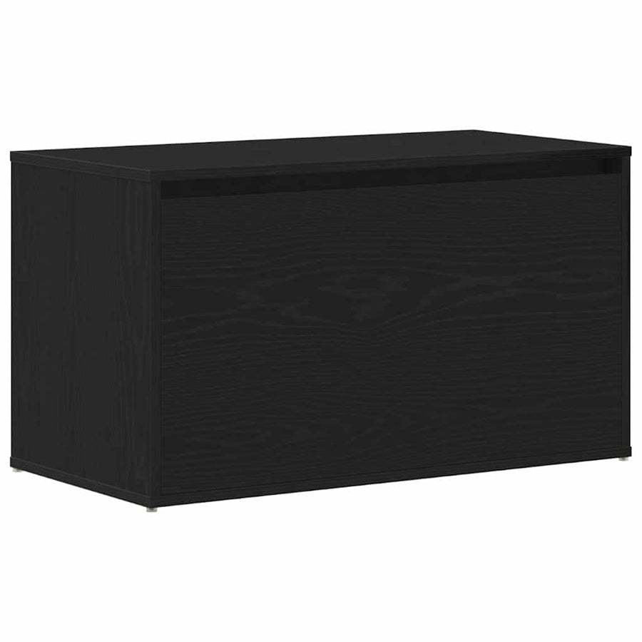 Halbank met lade Zwart Eiken 80 x 40 x 45 cm Bewerkt hout