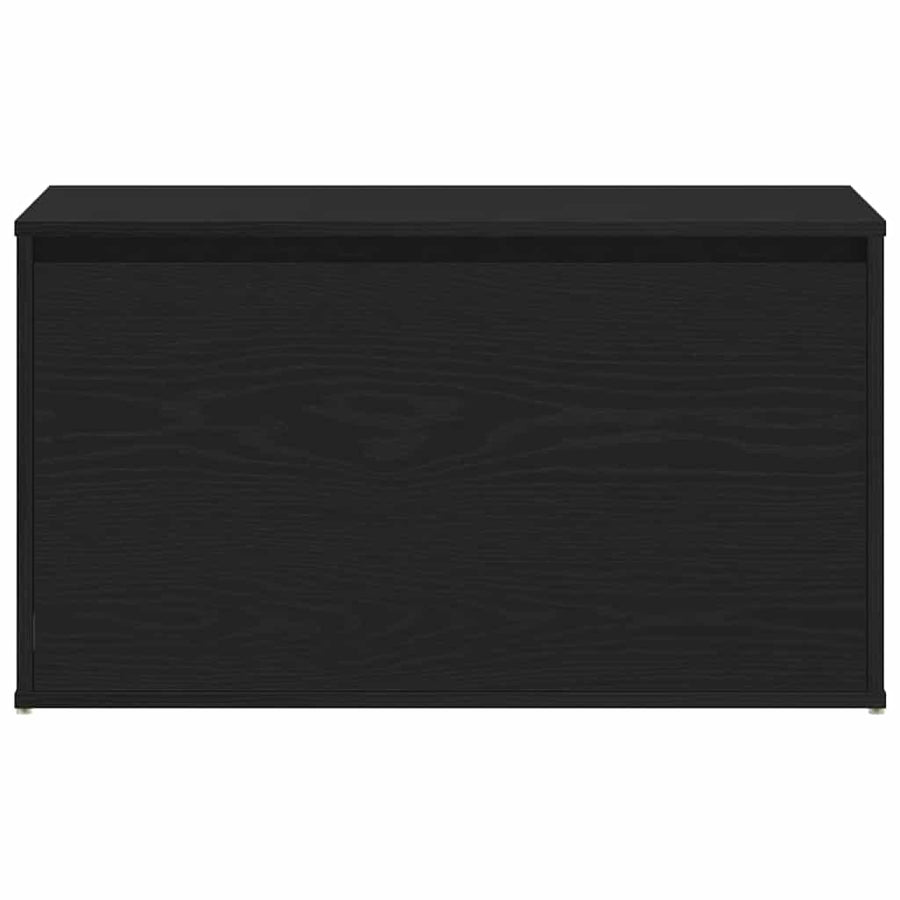 Halbank met lade Zwart Eiken 80 x 40 x 45 cm Bewerkt hout