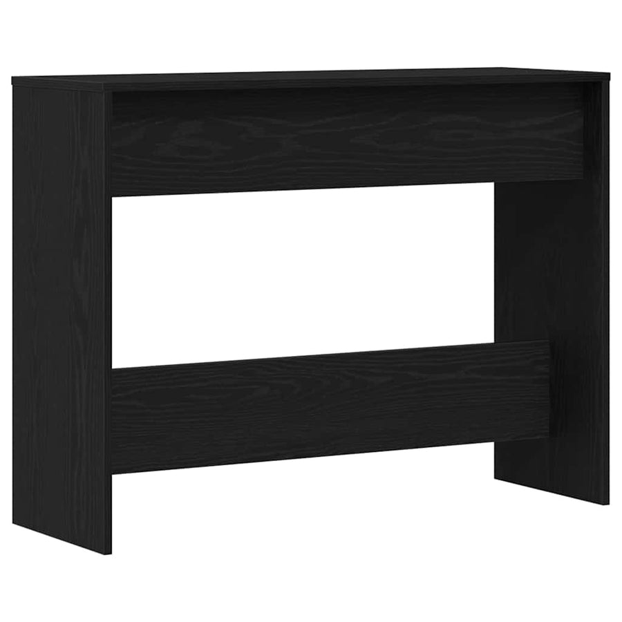 Wandtafel met lade Zwart Eiken 100 x 35 x 76,5 cm Bewerkt hout