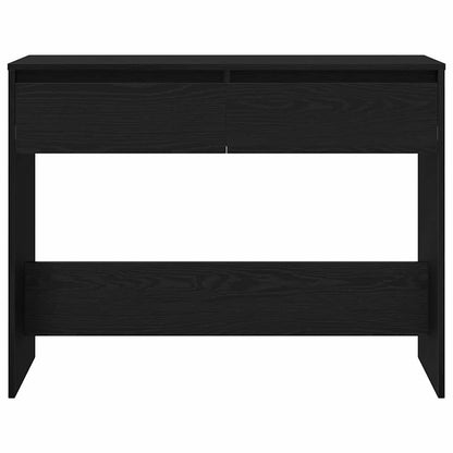 Wandtafel met lade Zwart Eiken 100 x 35 x 76,5 cm Bewerkt hout