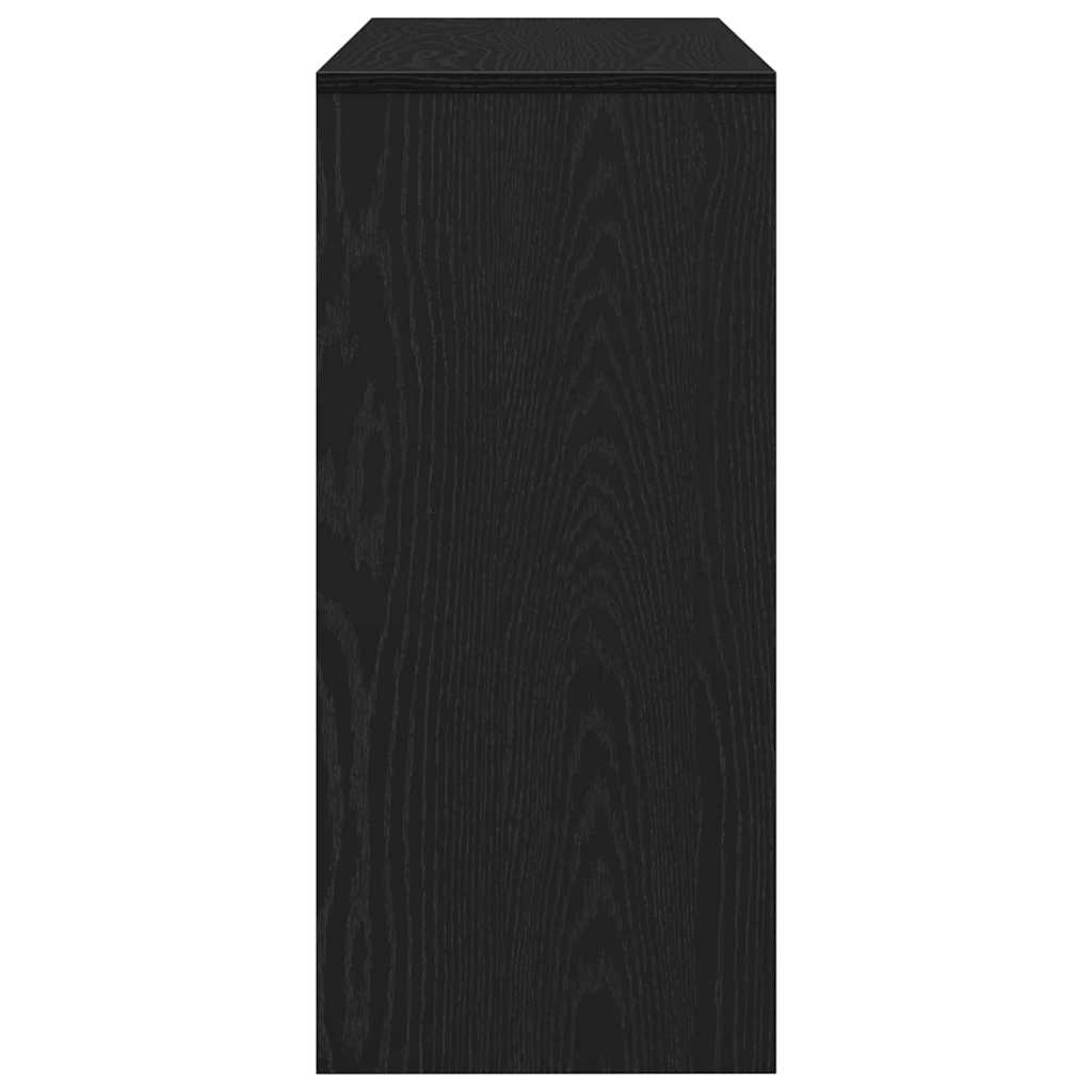 Wandtafel met lade Zwart Eiken 100 x 35 x 76,5 cm Bewerkt hout