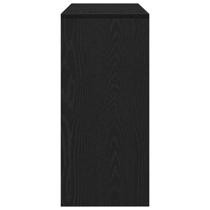 Wandtafel met lade Zwart Eiken 100 x 35 x 76,5 cm Bewerkt hout