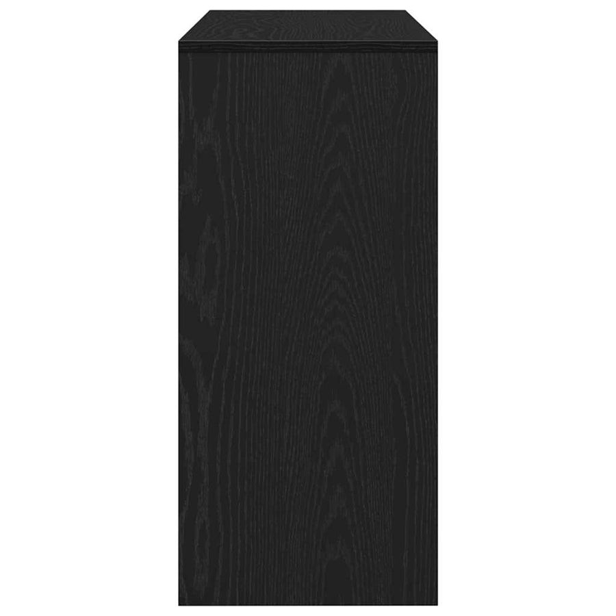 Wandtafel met lade Zwart Eiken 100 x 35 x 76,5 cm Bewerkt hout