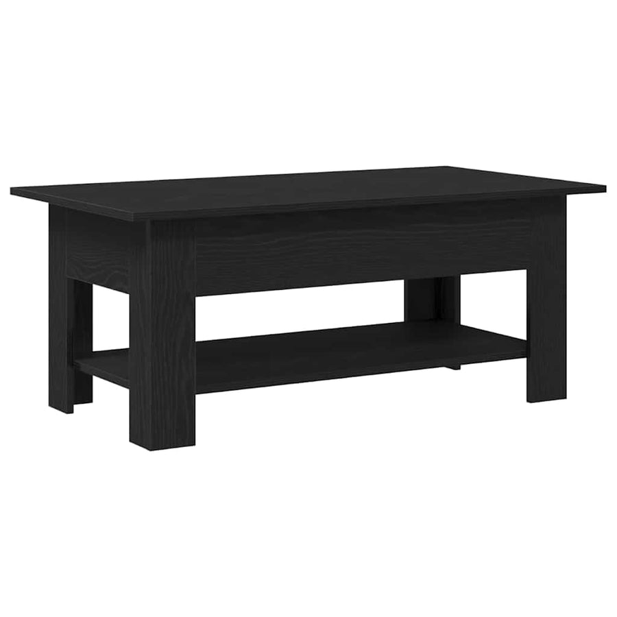 Salontafel Zwart Eiken 102 x 55 x 42 cm Bewerkt hout