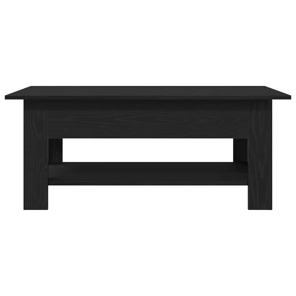 Salontafel Zwart Eiken 102 x 55 x 42 cm Bewerkt hout