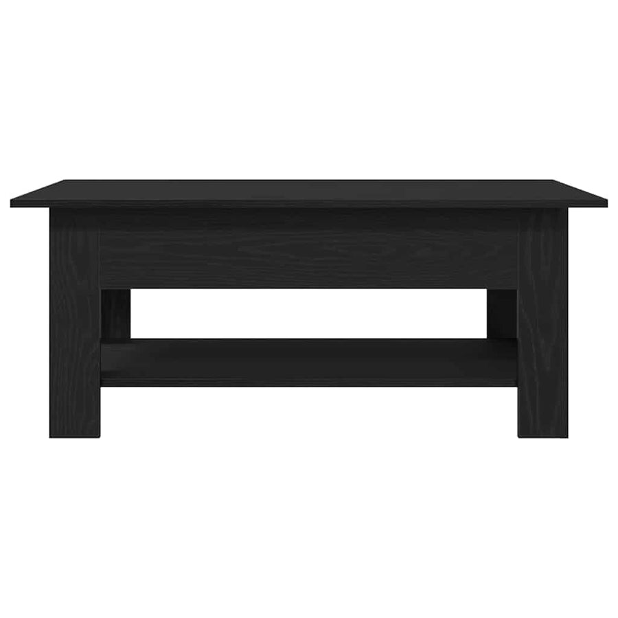 Salontafel Zwart Eiken 102 x 55 x 42 cm Bewerkt hout