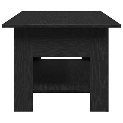 Salontafel Zwart Eiken 102 x 55 x 42 cm Bewerkt hout