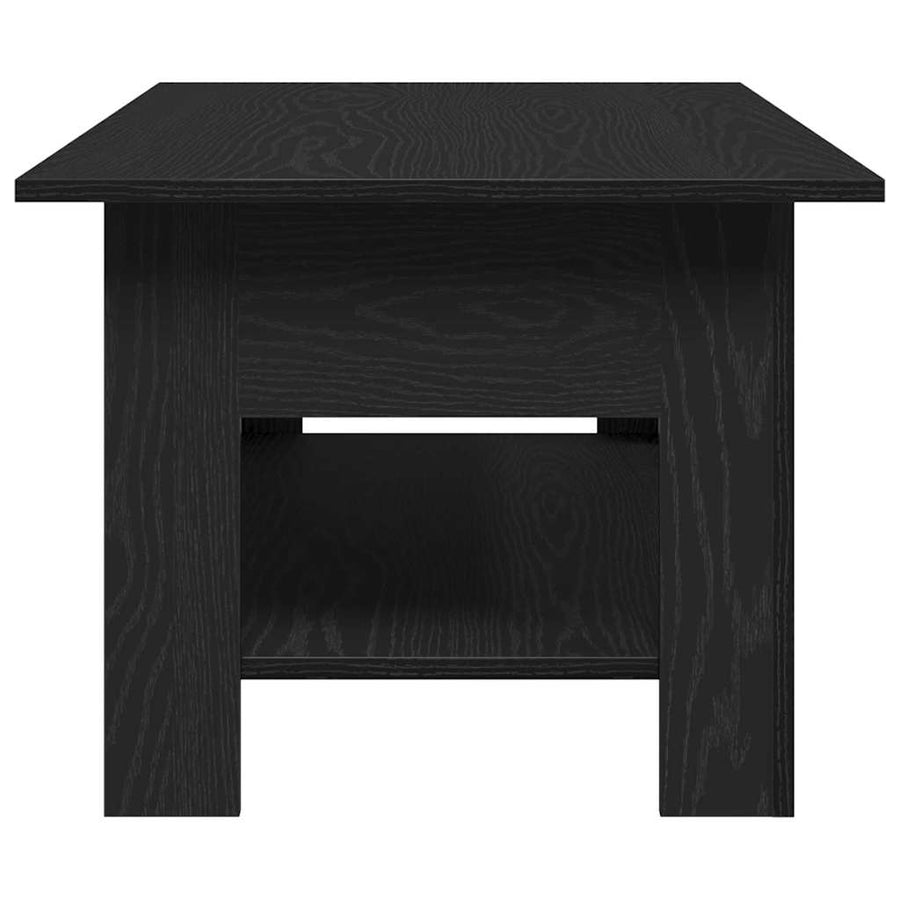 Salontafel Zwart Eiken 102 x 55 x 42 cm Bewerkt hout