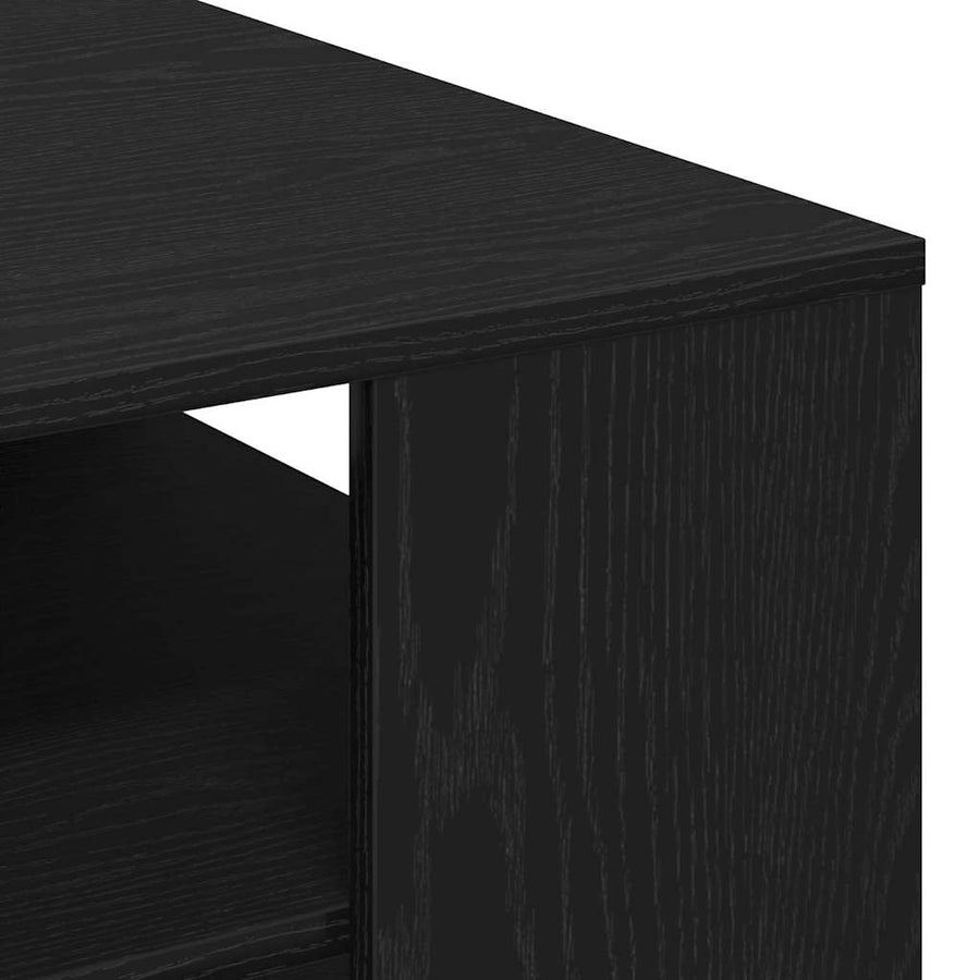 Salontafel Zwart Eiken 55 x 55 x 42 cm Bewerkt hout