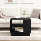 Coffee Table Black Oak 55 x 55 x 42 cm Engineered Wood