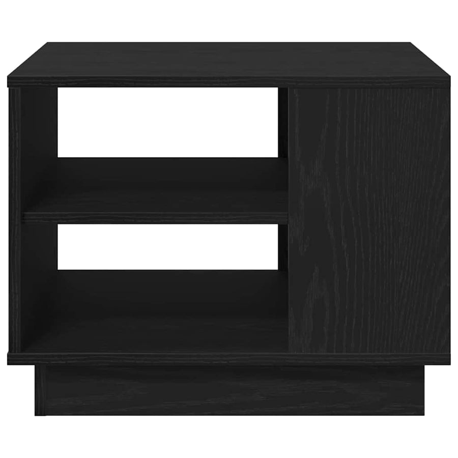 Salontafel Zwart Eiken 55 x 55 x 42 cm Bewerkt hout