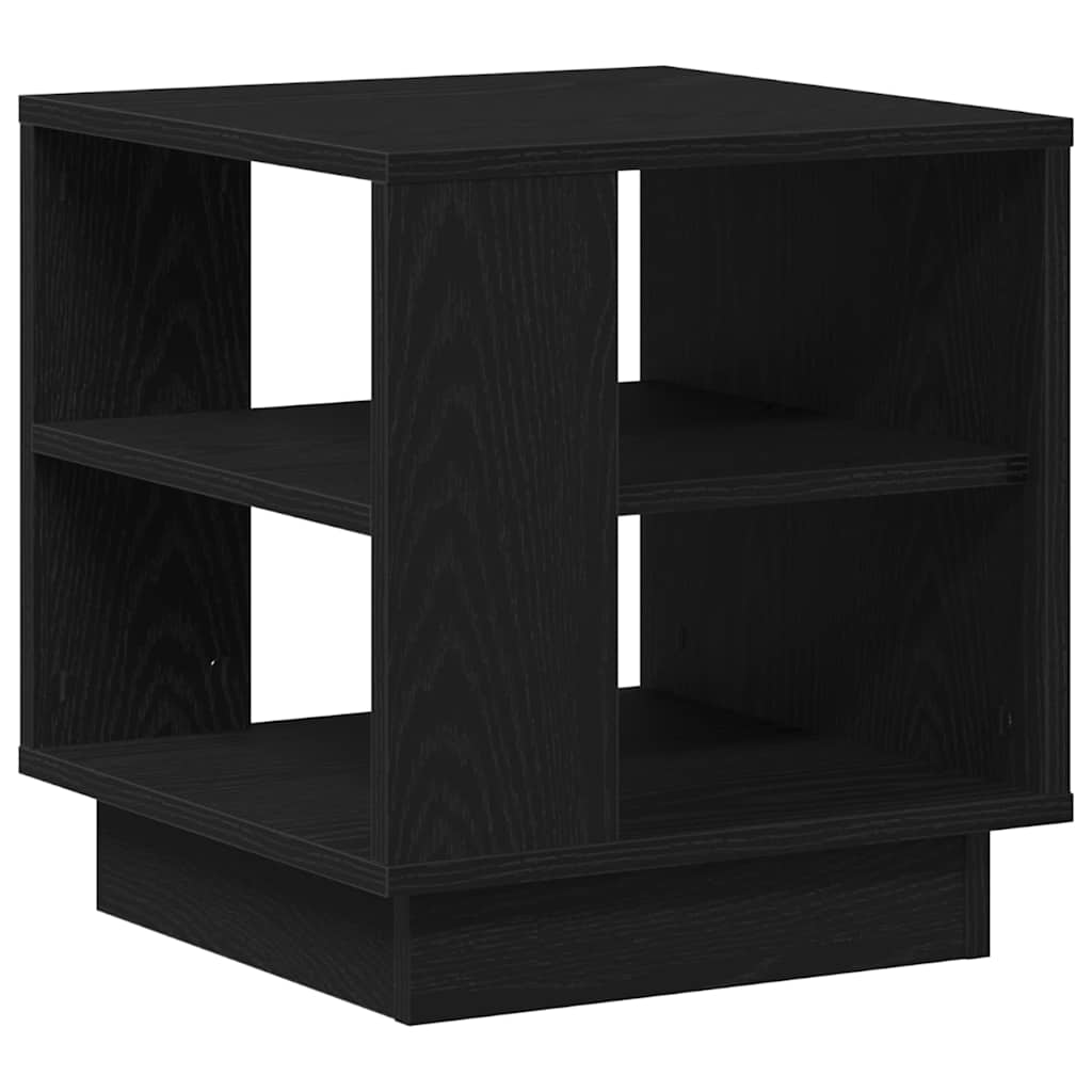 Salontafel Zwart Eiken 40 x 40 x 43 cm Bewerkt hout