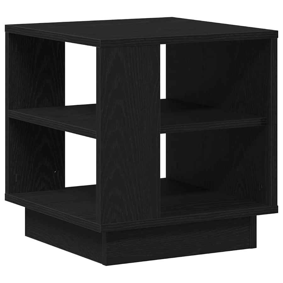 Salontafel Zwart Eiken 40 x 40 x 43 cm Bewerkt hout