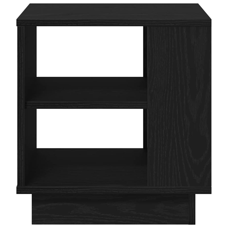 Salontafel Zwart Eiken 40 x 40 x 43 cm Bewerkt hout
