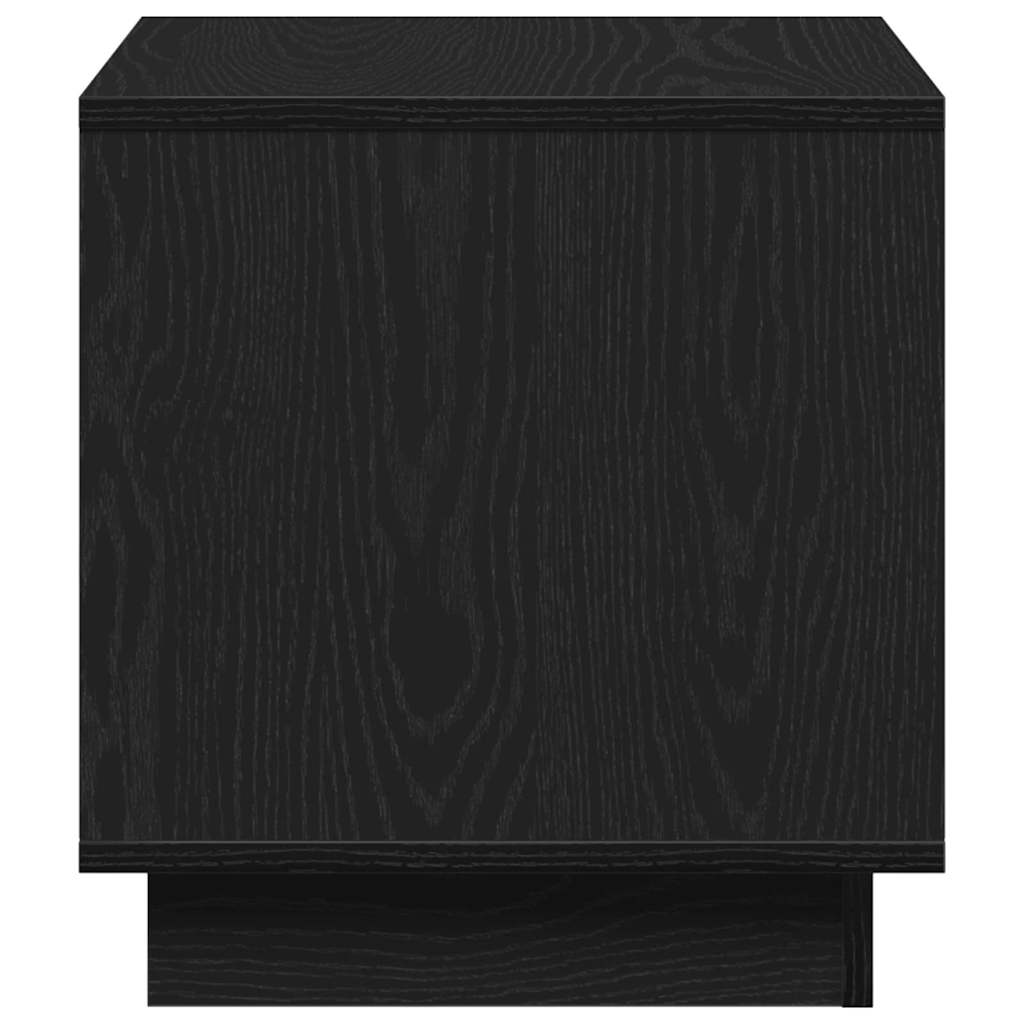 Salontafel Zwart Eiken 40 x 40 x 43 cm Bewerkt hout