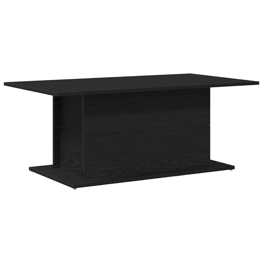Salontafel Zwart Eiken 102 x 55,5 x 40 cm Bewerkt hout