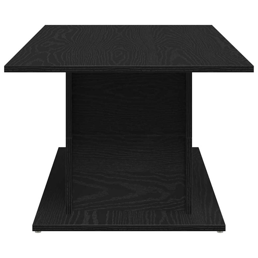 Salontafel Zwart Eiken 102 x 55,5 x 40 cm Bewerkt hout