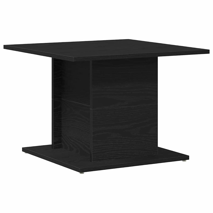 Salontafel Zwart Eiken 55,5 x 55,5 x 40 cm Bewerkt hout