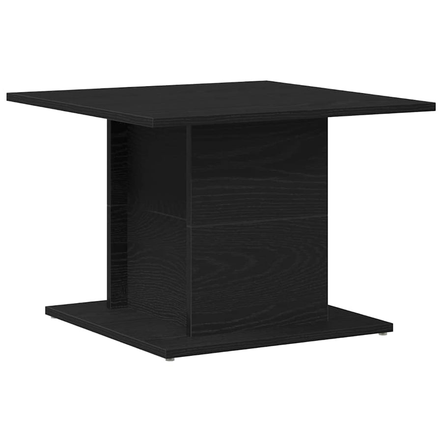 Salontafel Zwart Eiken 55,5 x 55,5 x 40 cm Bewerkt hout