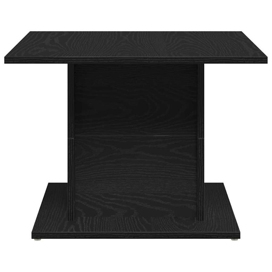 Salontafel Zwart Eiken 55,5 x 55,5 x 40 cm Bewerkt hout