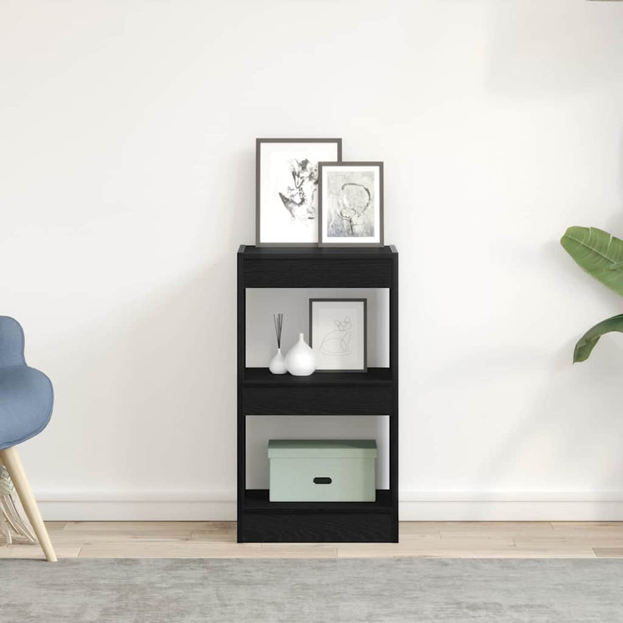 Boekenkast Zwart Eiken 40 x 30 x 71,5 cm Bewerkt hout