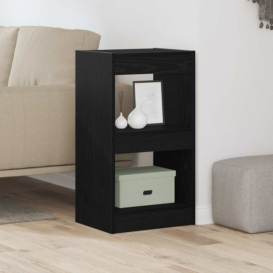 Boekenkast Zwart Eiken 40 x 30 x 71,5 cm Bewerkt hout