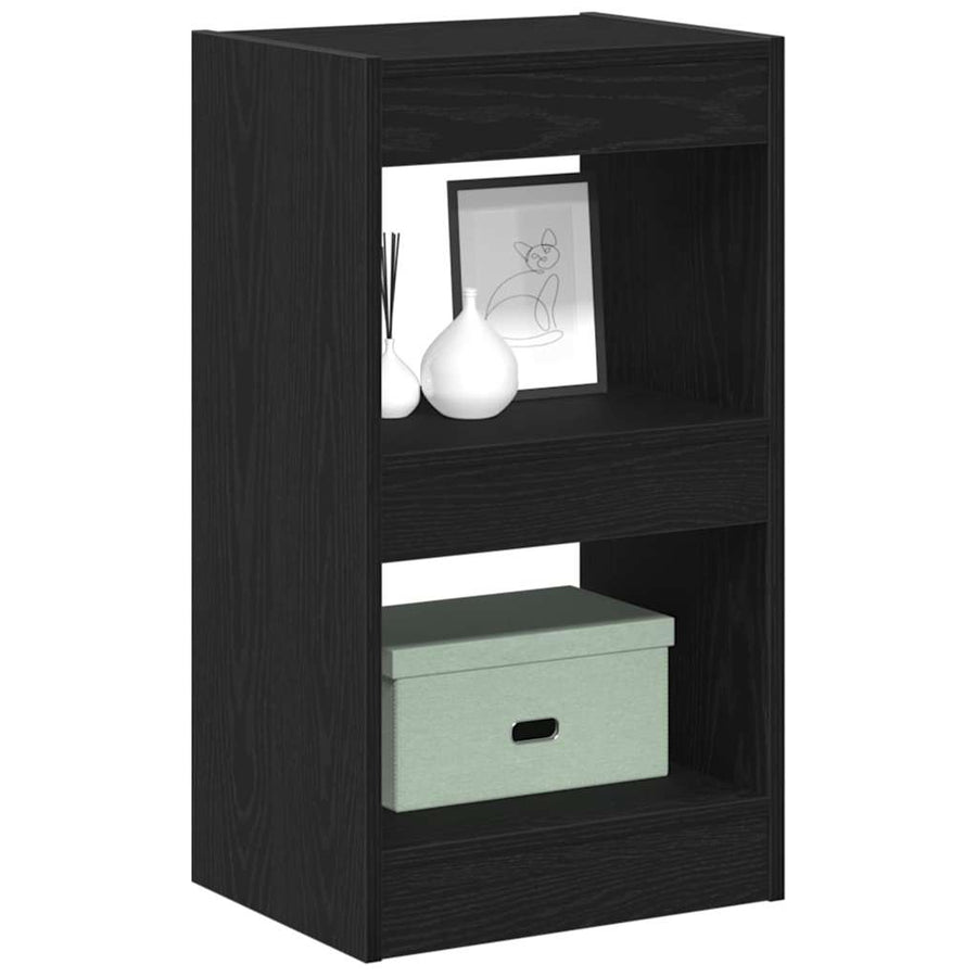 Boekenkast Zwart Eiken 40 x 30 x 71,5 cm Bewerkt hout