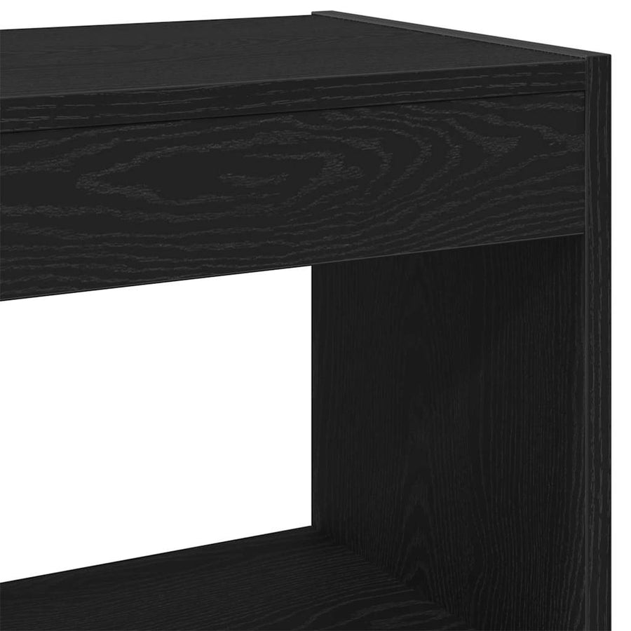 Boekenkast 2 pcs Zwart Eiken 80 x 30 x 72 cm Bewerkt hout