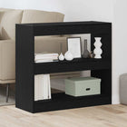 Bookcase 2 pcs Black Oak 80 x 30 x 72 cm Engineered Wood