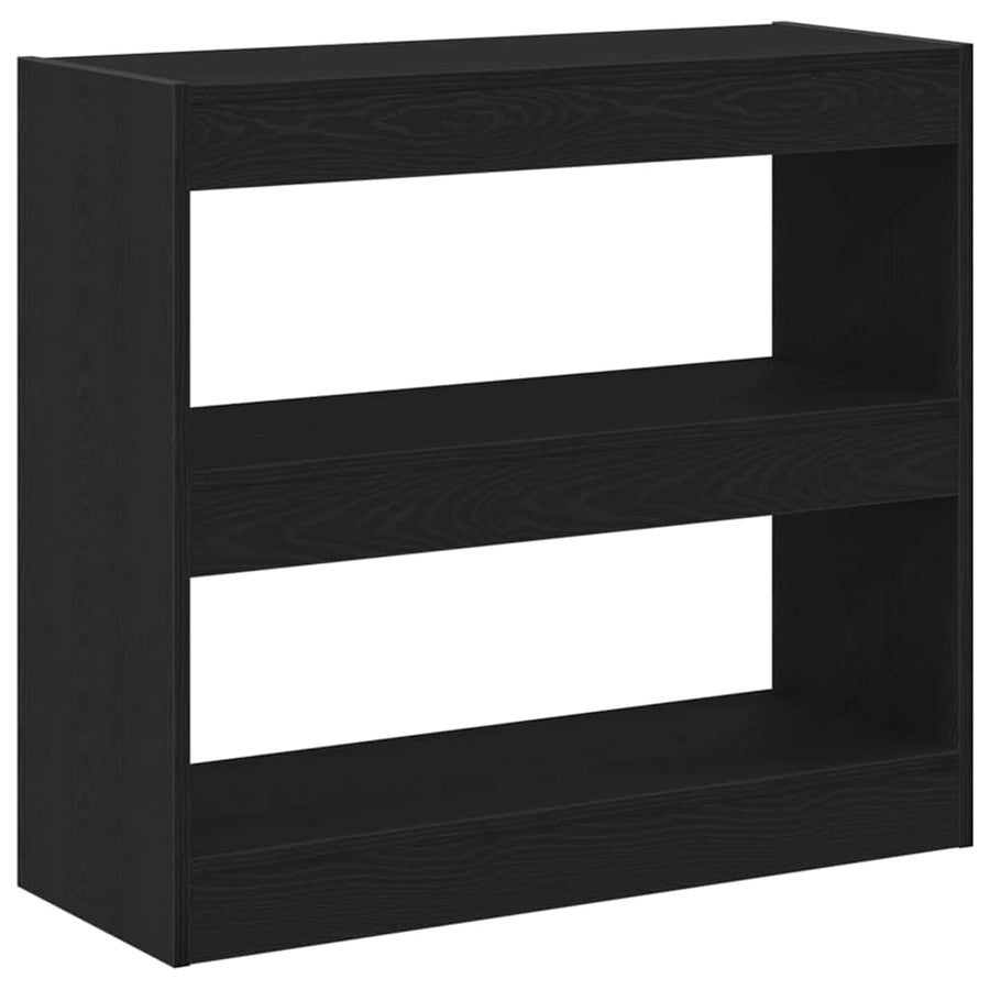 Boekenkast 2 pcs Zwart Eiken 80 x 30 x 72 cm Bewerkt hout