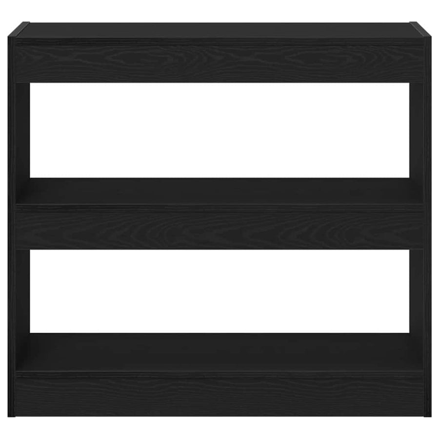 Boekenkast 2 pcs Zwart Eiken 80 x 30 x 72 cm Bewerkt hout