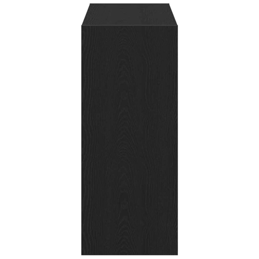 Boekenkast 2 pcs Zwart Eiken 80 x 30 x 72 cm Bewerkt hout