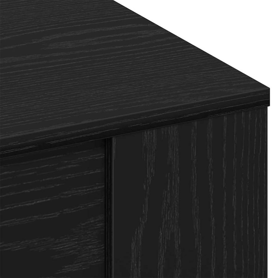 Salontafel Zwart Eiken 55,5 x 55 x 45 cm Bewerkt hout
