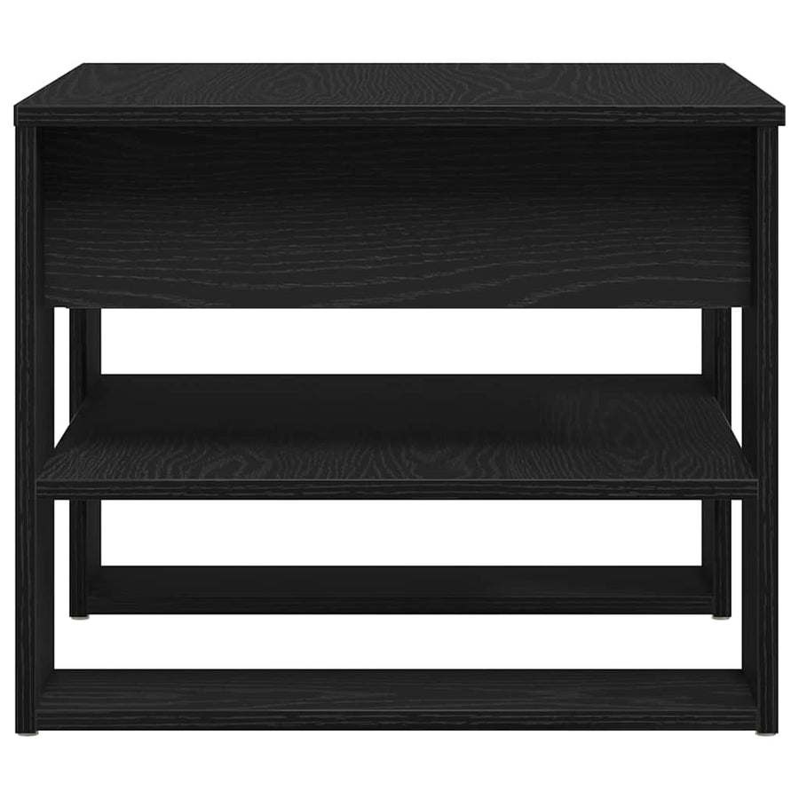 Salontafel Zwart Eiken 55,5 x 55 x 45 cm Bewerkt hout