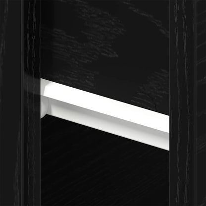 Nachtkastje 2 pcs Zwart Eiken 46 x 30 x 30 cm Bewerkt hout