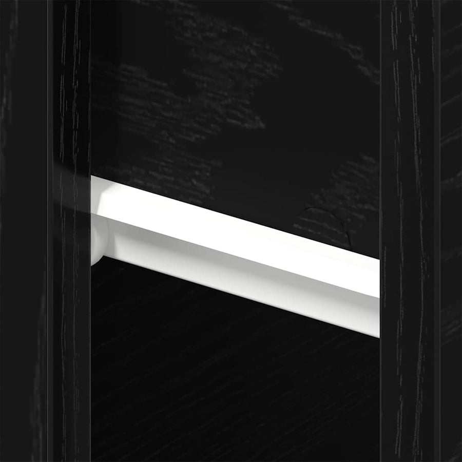 Nachtkastje 2 pcs Zwart Eiken 46 x 30 x 30 cm Bewerkt hout