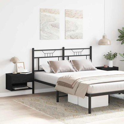 Nachtkastje 2 pcs Zwart Eiken 46 x 30 x 30 cm Bewerkt hout