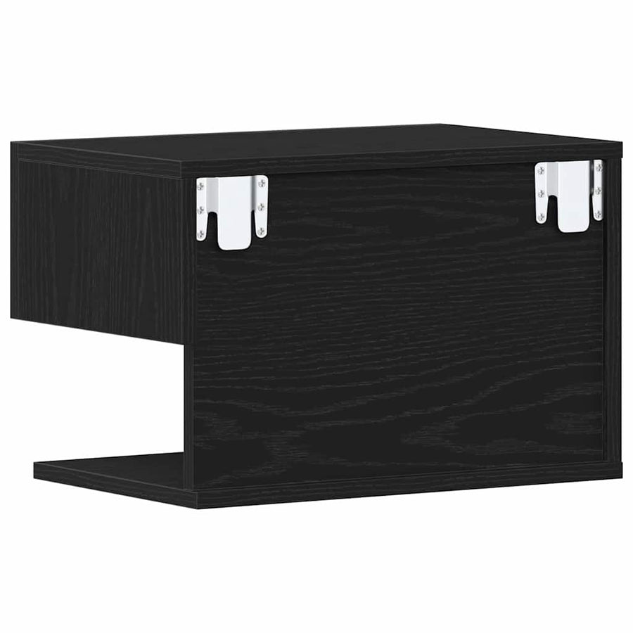 Nachtkastje 2 pcs Zwart Eiken 46 x 30 x 30 cm Bewerkt hout