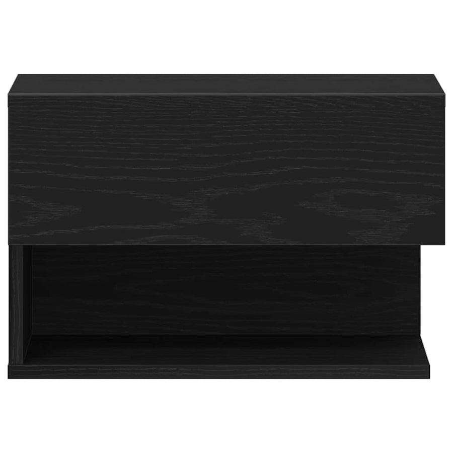 Nachtkastje 2 pcs Zwart Eiken 46 x 30 x 30 cm Bewerkt hout