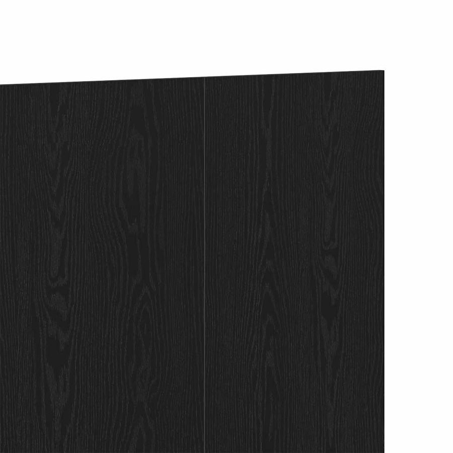 Bed Hoofdbord Zwart Eiken 160 x 1.5 x 80.5 cm Bewerkt hout