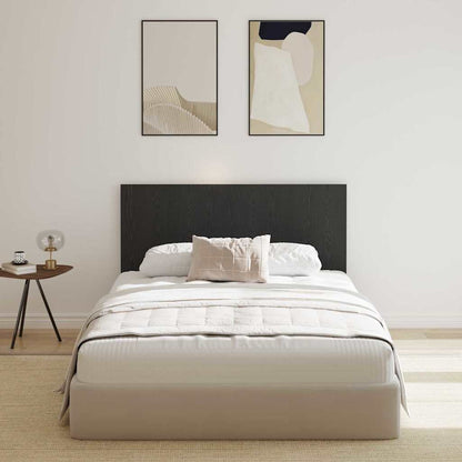 Bed Hoofdbord Zwart Eiken 160 x 1.5 x 80.5 cm Bewerkt hout