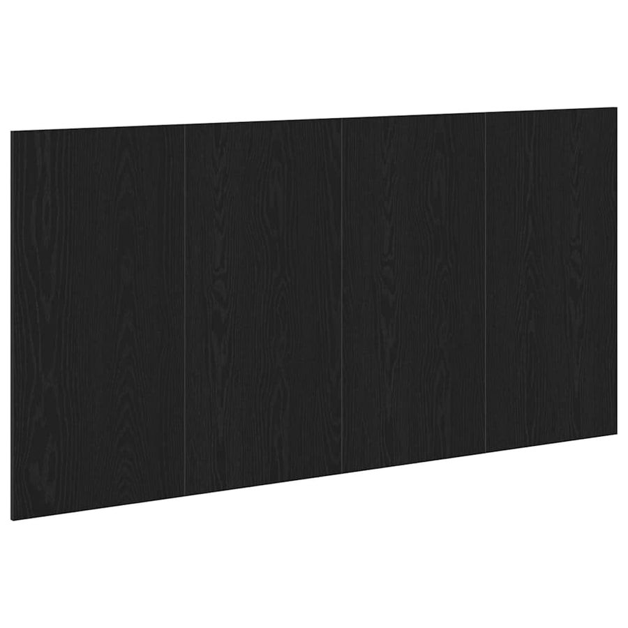 Bed Hoofdbord Zwart Eiken 160 x 1.5 x 80.5 cm Bewerkt hout