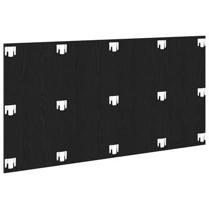 Bed Hoofdbord Zwart Eiken 160 x 1.5 x 80.5 cm Bewerkt hout