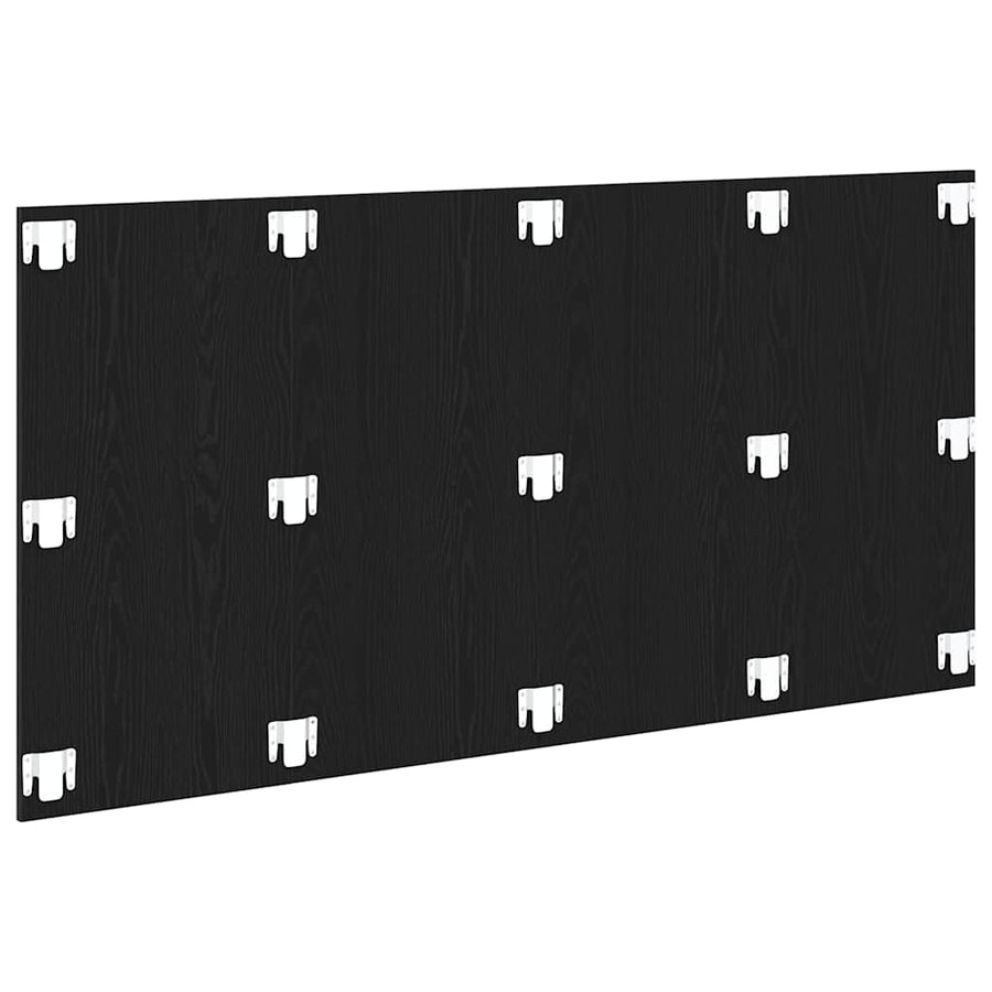Bed Hoofdbord Zwart Eiken 160 x 1.5 x 80.5 cm Bewerkt hout