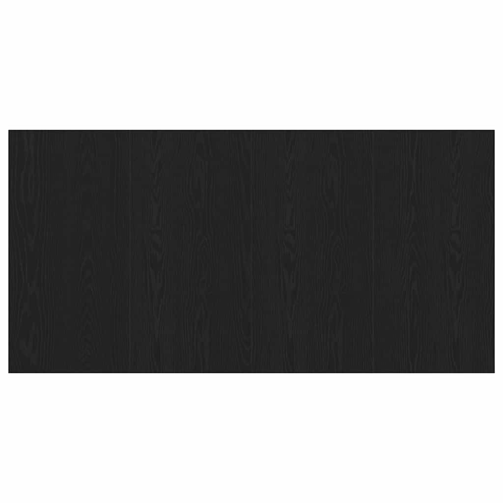 Bed Hoofdbord Zwart Eiken 160 x 1.5 x 80.5 cm Bewerkt hout